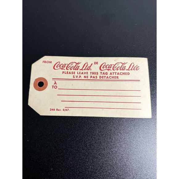 1920's Coca-Cola, "Un-Used" Bottle Case Tag - Picture 1 of 4